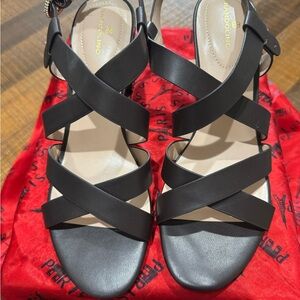 Bandolino Black Crisscross Sandals